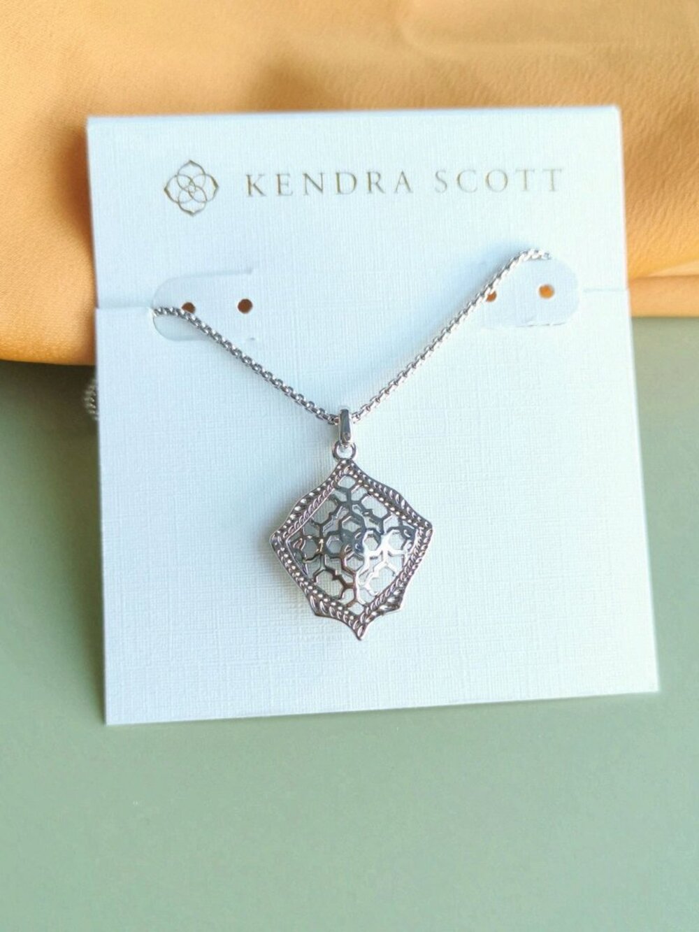 Kendra Scott Kacey Long Necklace - Silver & Filigree Mix